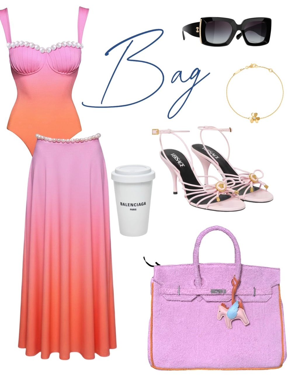 LAST ONE! Pink to Orange Terrycloth Tote Bag - Must Have - Viral-